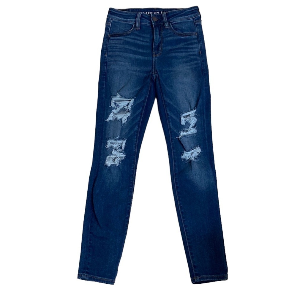 American Eagle Outfitters Next Level Stretch Ripped Hi-Rise Jegging